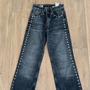 Zara Studded Black Jeans